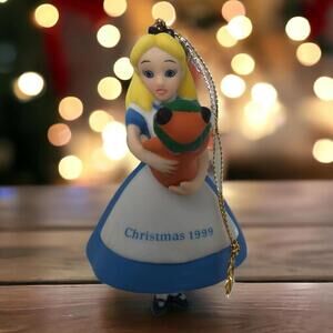 Alice in Wonderland Disney Grolier 1999 Dated Holiday Ornament